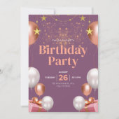 誕生日 招待状 (正面)
