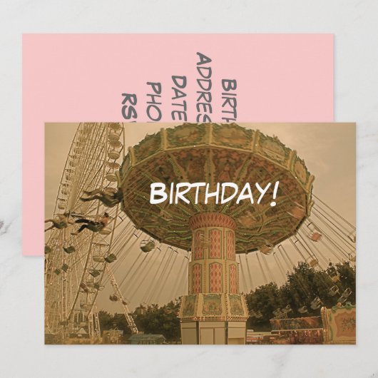 誕生日! 招待状 (正面/裏面)
