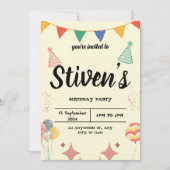 誕生日 招待状 (正面)