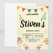 誕生日 招待状 (正面/裏面)