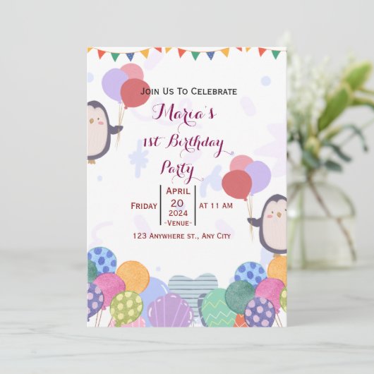 誕生日 招待状 (スタンド正面)