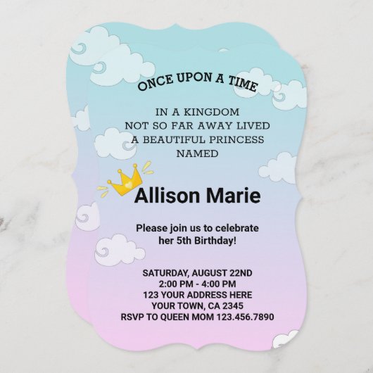 誕生日 招待状 (正面/裏面)