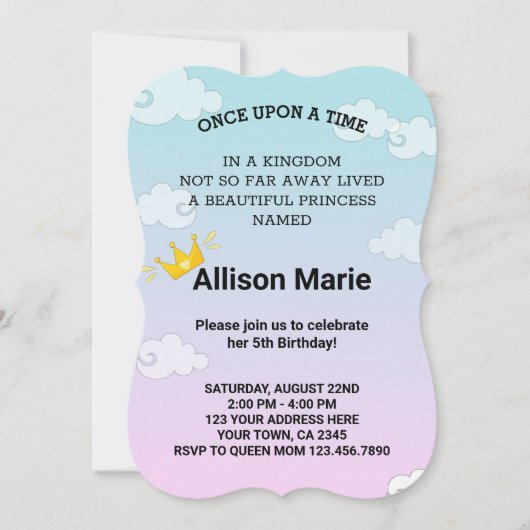 誕生日 招待状 (正面)