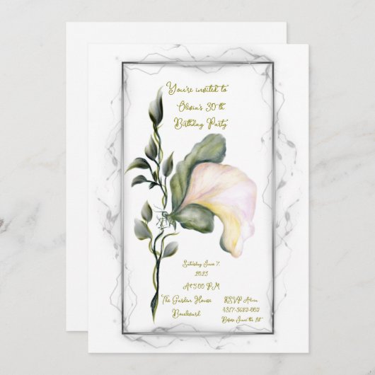 誕生日 招待状 (正面/裏面)