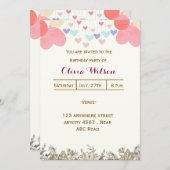 誕生日 招待状 (正面/裏面)