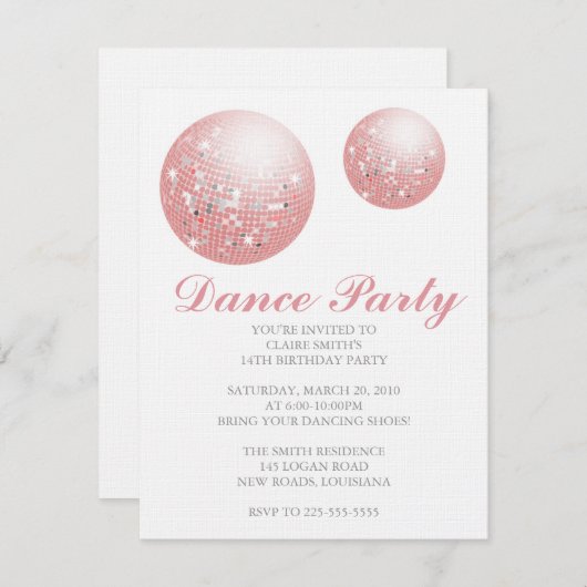 誕生日 招待状 (正面/裏面)