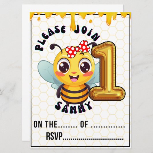 誕生日 招待状 (正面/裏面)