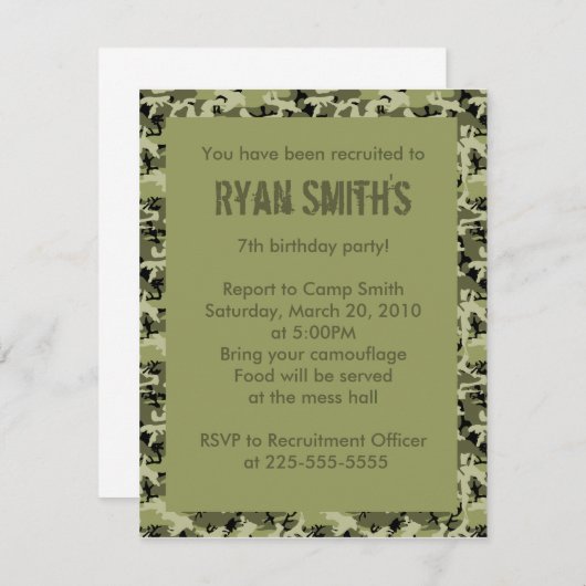 誕生日 招待状 (正面/裏面)