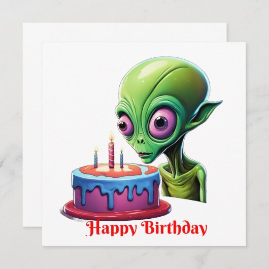 誕生日 招待状 (正面/裏面)