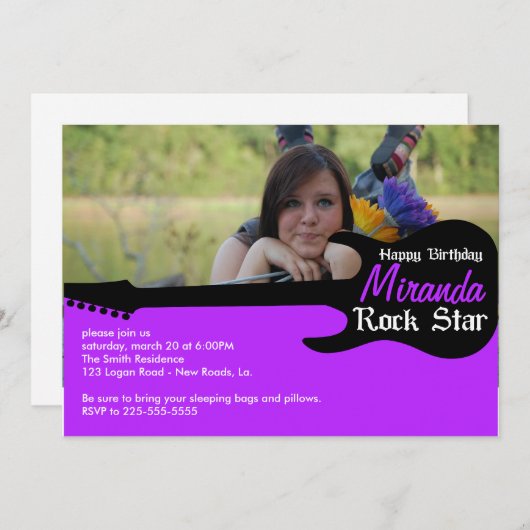 誕生日 招待状 (正面/裏面)