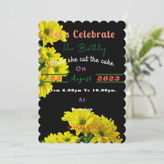 誕生日 招待状 (スタンド正面)