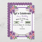 誕生日 招待状 (正面/裏面)