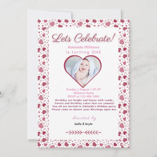 誕生日 招待状 (正面)