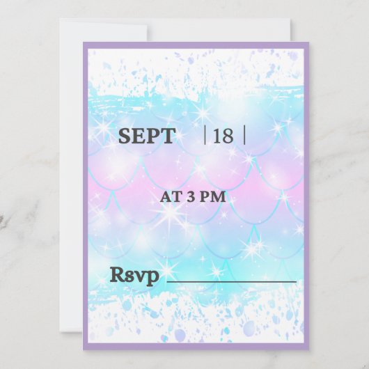 誕生日 招待状 (裏面)