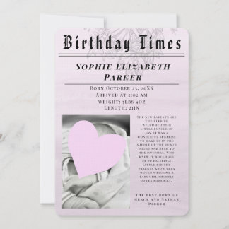 誕生日 新生児 誕生 案内状