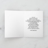 誕生日、机のゴリラ カード (内部)