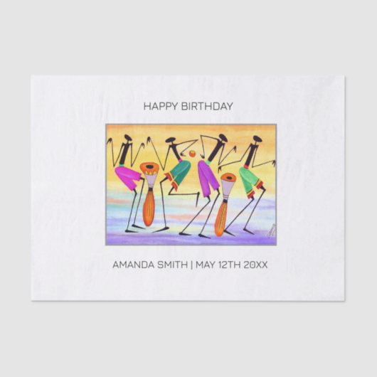 誕生日、水の色の幸福の表現 薄葉紙 (正面)