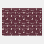 誕生日 水彩 花柄 ラッピングペーパー シート (正面3)