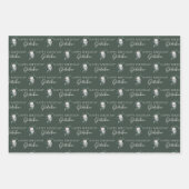 誕生日 水彩 花柄 ラッピングペーパー シート (正面3)