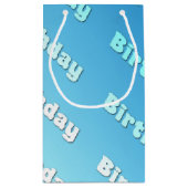 誕生日(淡いブルーの) スモールペーパーバッグ (裏面)