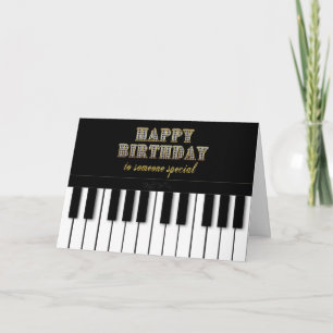 誕生日、特別な誰かピアノキーボード カード