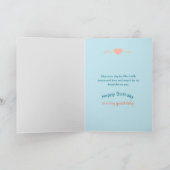 誕生日、特殊、水彩鳥と花 カード (内部)