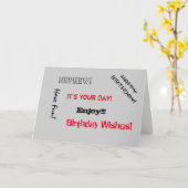 誕生日、甥、パパの言葉。 カード (黄色い花)