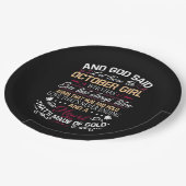 誕生日|神が10月の女の子を ペーパープレート (アングル)