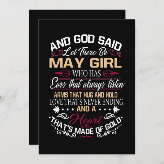 誕生日|神はメイ·ガールを呼べと言った 案内状 (正面/裏面)