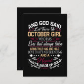 誕生日 | 神は十月の少女を創れと仰せられた サンキューカード (正面/裏面)