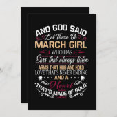 誕生日 |神様が行進の女の子を呼びました シーズンカード (正面/裏面)