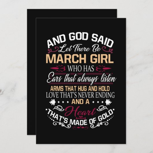 誕生日 |神様が行進の女の子を呼びました シーズンカード (正面/裏面)