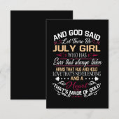 誕生日 | 神様は言った、７月の女の子があらわれたと サンキューカード (正面/裏面)