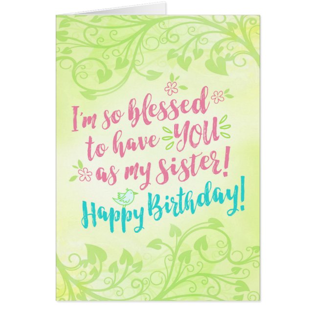 誕生日、私は従って私の姉妹として持つために賛美されてあります (正面)