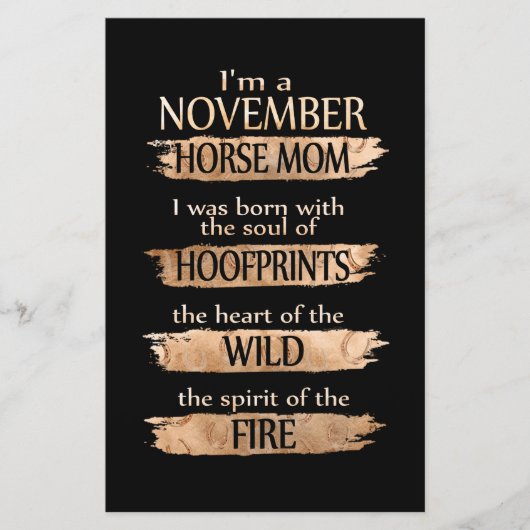 誕生日 |私は11月の馬の母である 便箋