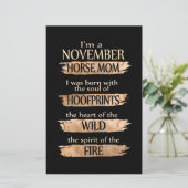 誕生日 |私は11月の馬の母である 便箋