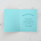 誕生日-私達の娘-花とのビーズの楕円形 カード (内部)