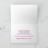 誕生日-秘密の友達-ピンクのバラか本 カード (内部)