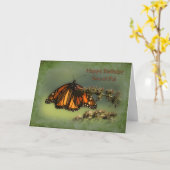 誕生日-秘密の友達-蝶 カード (黄色い花)
