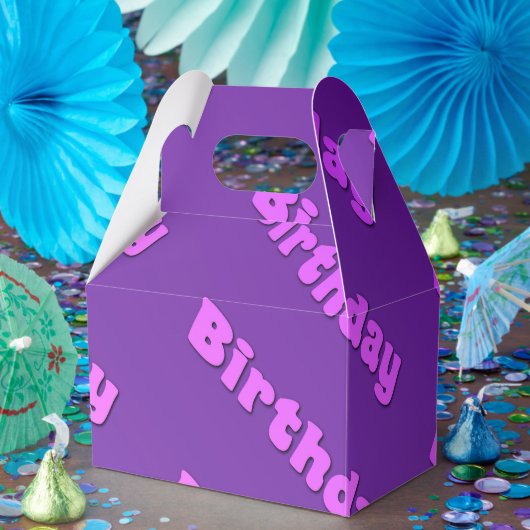誕生日（紫） フェイバーボックス (パーティー)