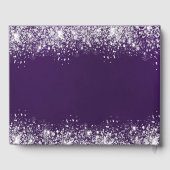 誕生日 紫 銀の輝きの塵のモノグラム ゲストブック (裏面)
