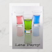 誕生日 / 結婚前パーティー招待状 招待状 (正面/裏面)