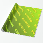誕生日（緑） ラッピングペーパー (アンロールド)