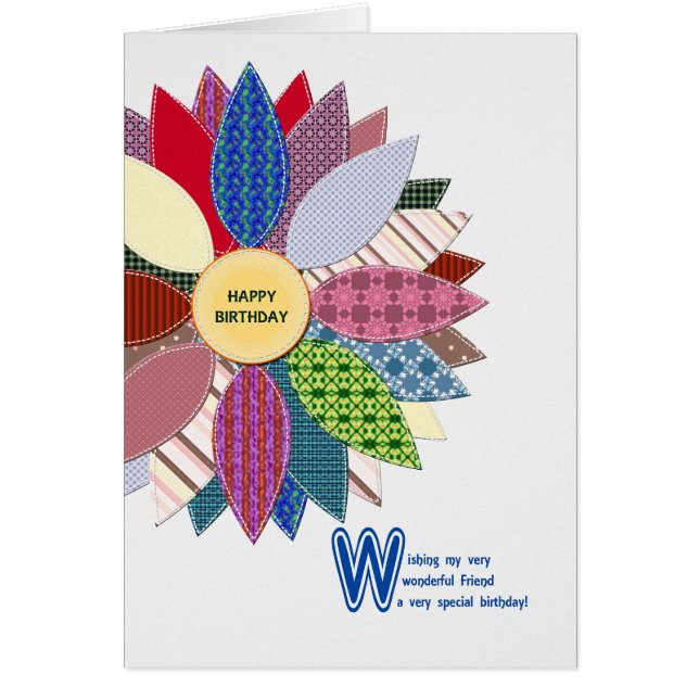 誕生日、縫い花 (正面)