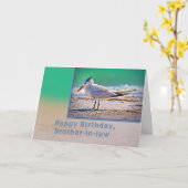 誕生日、義兄、王室のニワトリ カード (黄色い花)