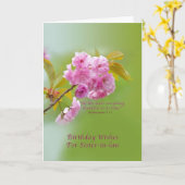 誕生日、義妹、さくらんぼの花 カード (黄色い花)