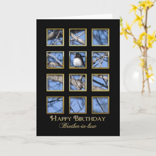 誕生日 – 義理の兄弟 カード (黄色い花)