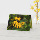 誕生日、義理の姉、黒目のスーザン、庭園 カード (黄色い花)