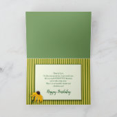 誕生日, 義理の姉, 黒目スーザン, ガーデン カード (内部)