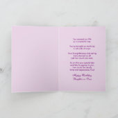 誕生日-義理の娘-ラベンダーのライラック カード (内部)